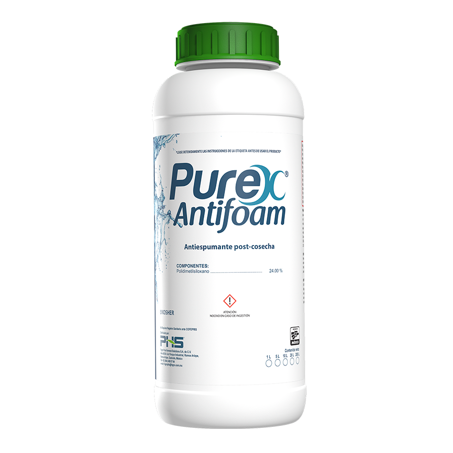 Purex Antifoam - Para uso en las tinas de tratamiento de lavado y desinfección